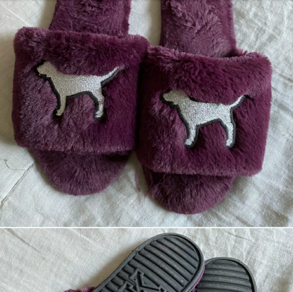 PINK fuzzy slippers